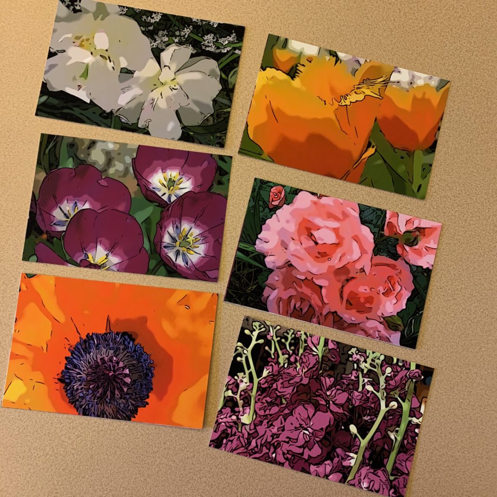 floral post cards