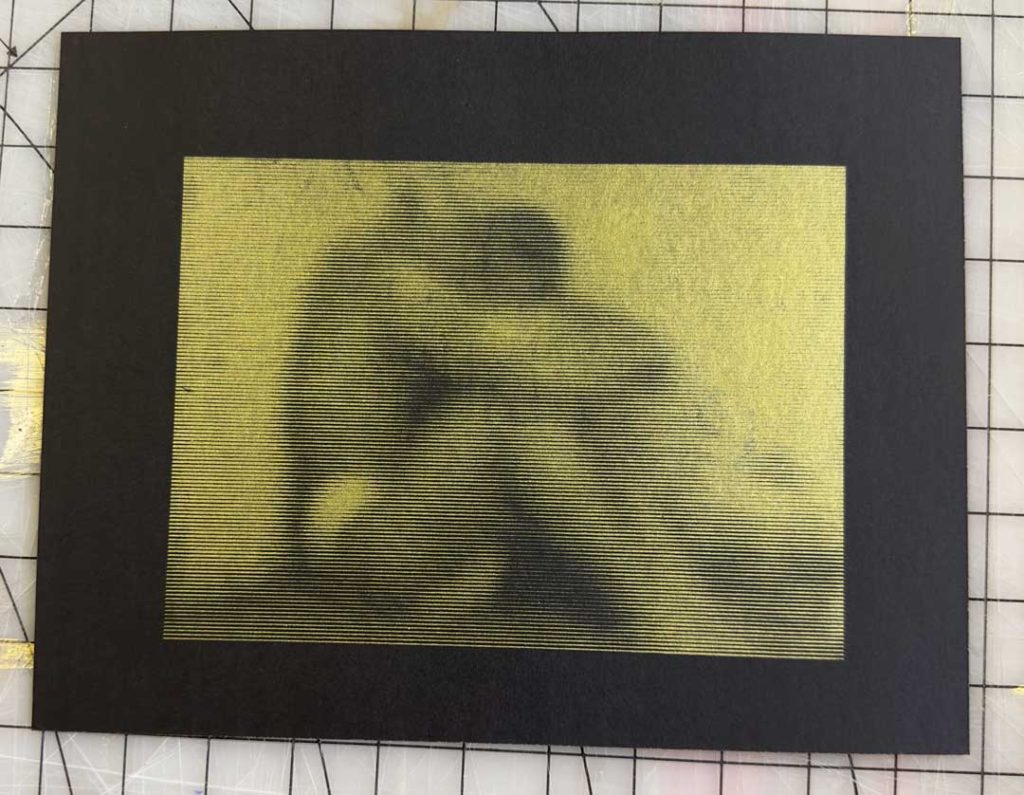 body in gold ink